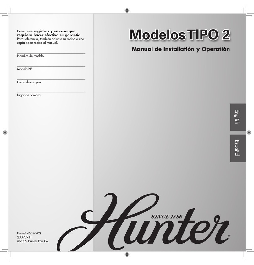 Hunter 20720 Instruction Manual