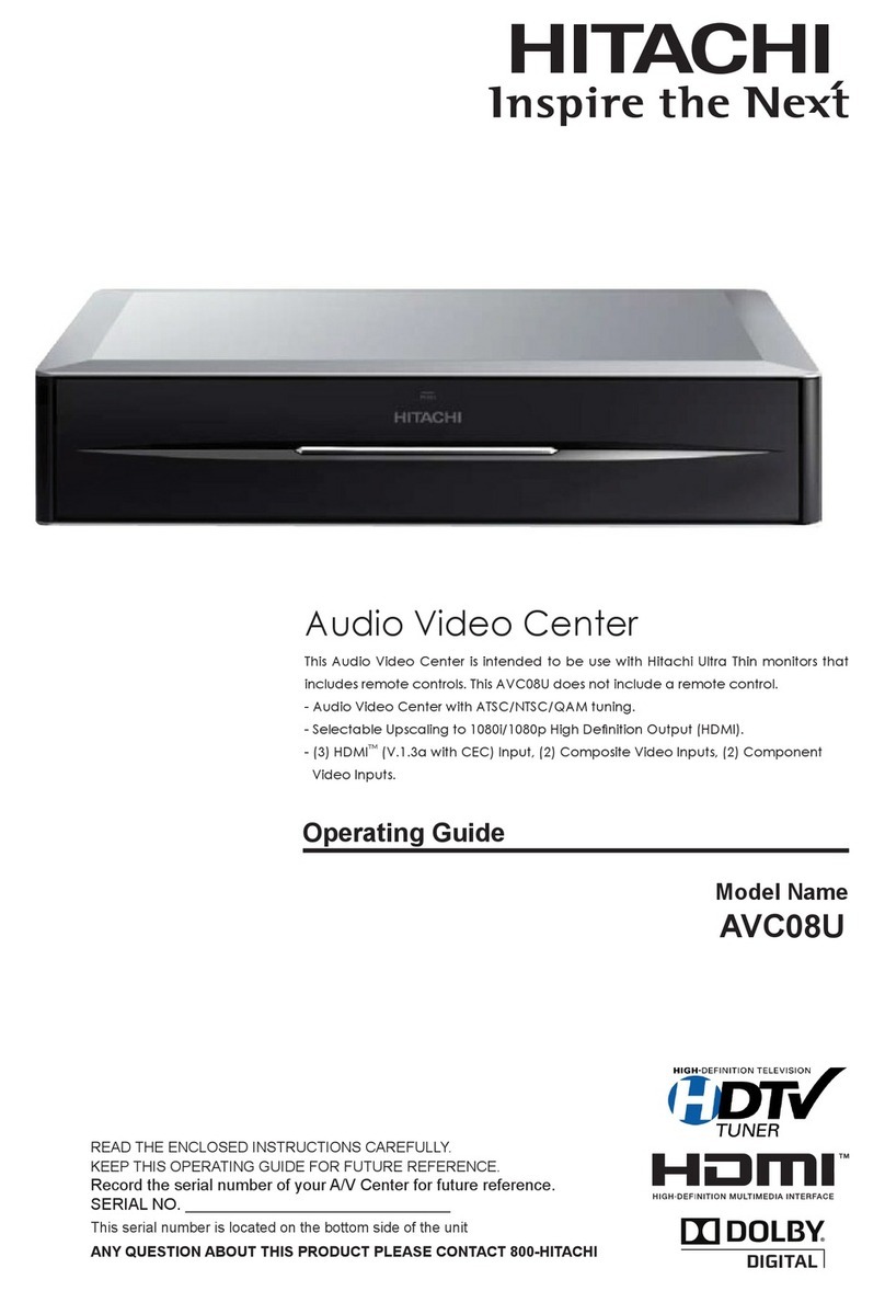Hitachi ACV01U - LCD Direct View TV operating guide Hitachi ACV01U - LCD Direct View TV operating guide
