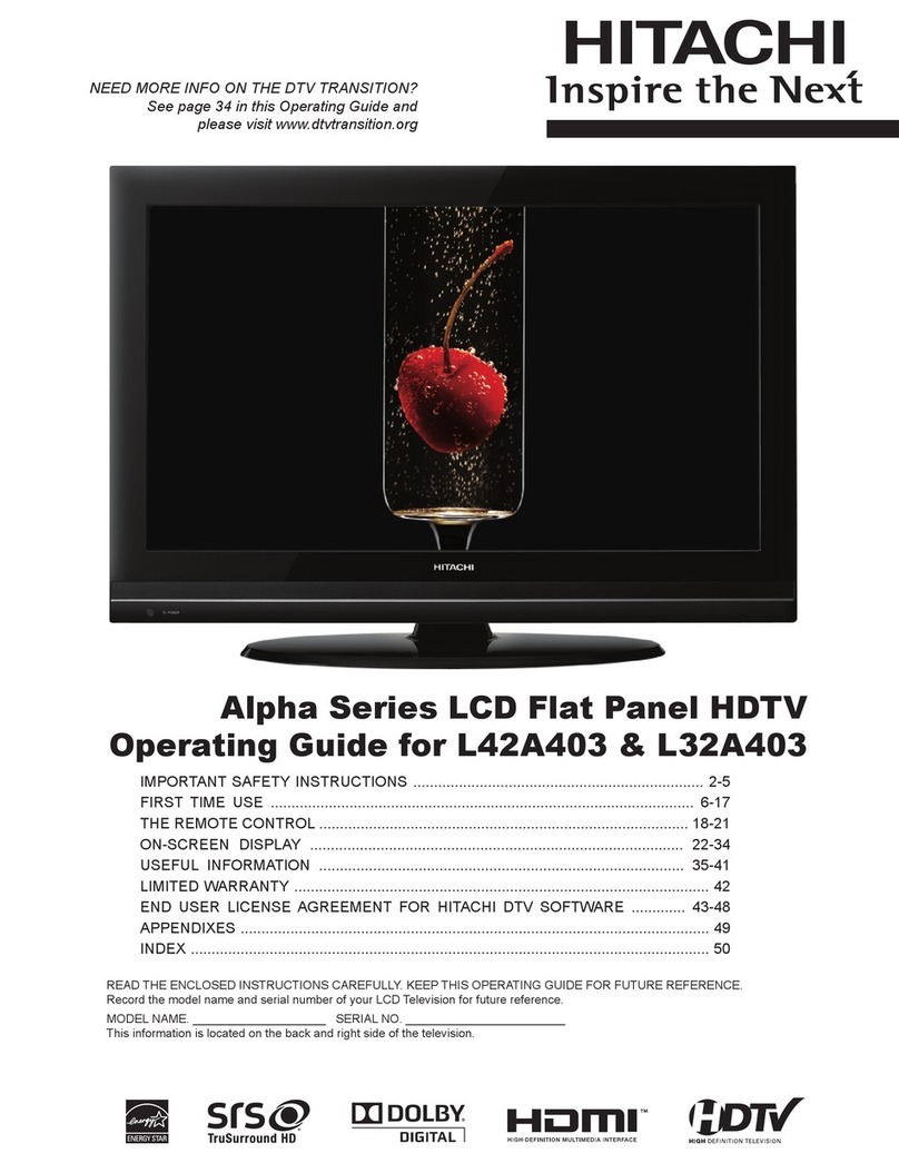 Hitachi L32A403 - 31.51" LCD TV User manual