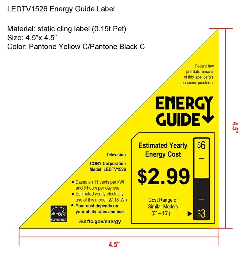 Coby LEDTV1526 Assembly instructions