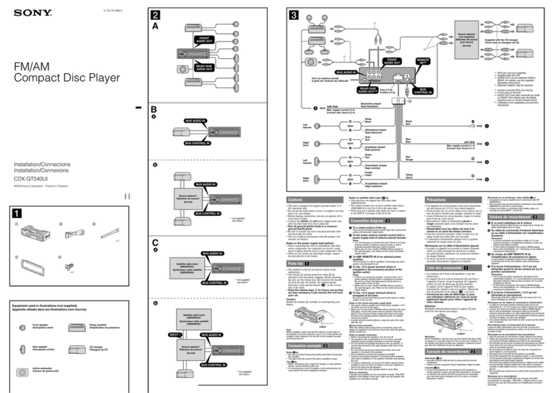 Sony CDX-GT540UI Product guide