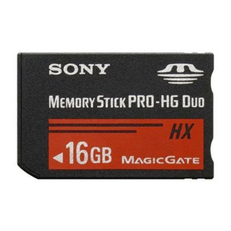 Sony MSHX16G - Memory Stick PRO-HG Duo HX 16 GB User manual