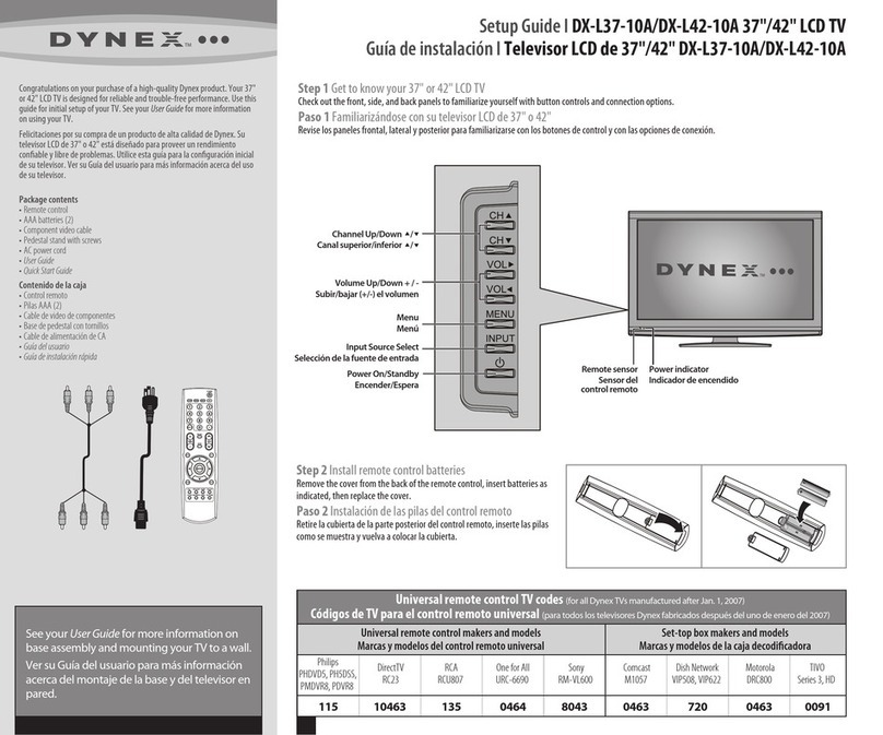 Dynex DX-L42-10A - 42" LCD TV User manual Dynex DX-L42-10A - 42" LCD TV User manual