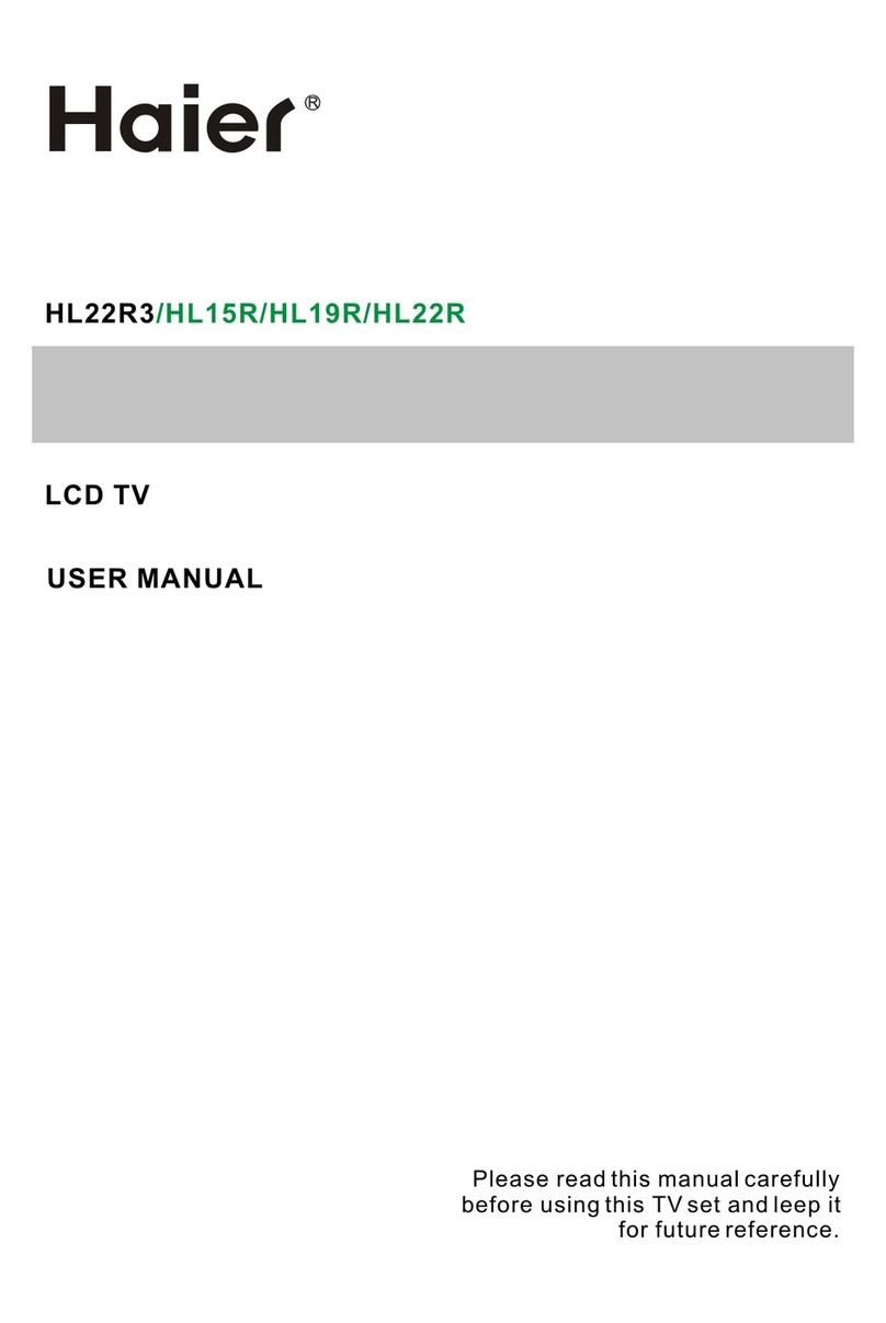 Haier HL22R - 22" LCD TV User manual Haier HL22R - 22" LCD TV User manual