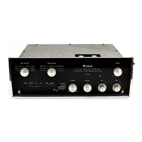 McIntosh C26 User manual
