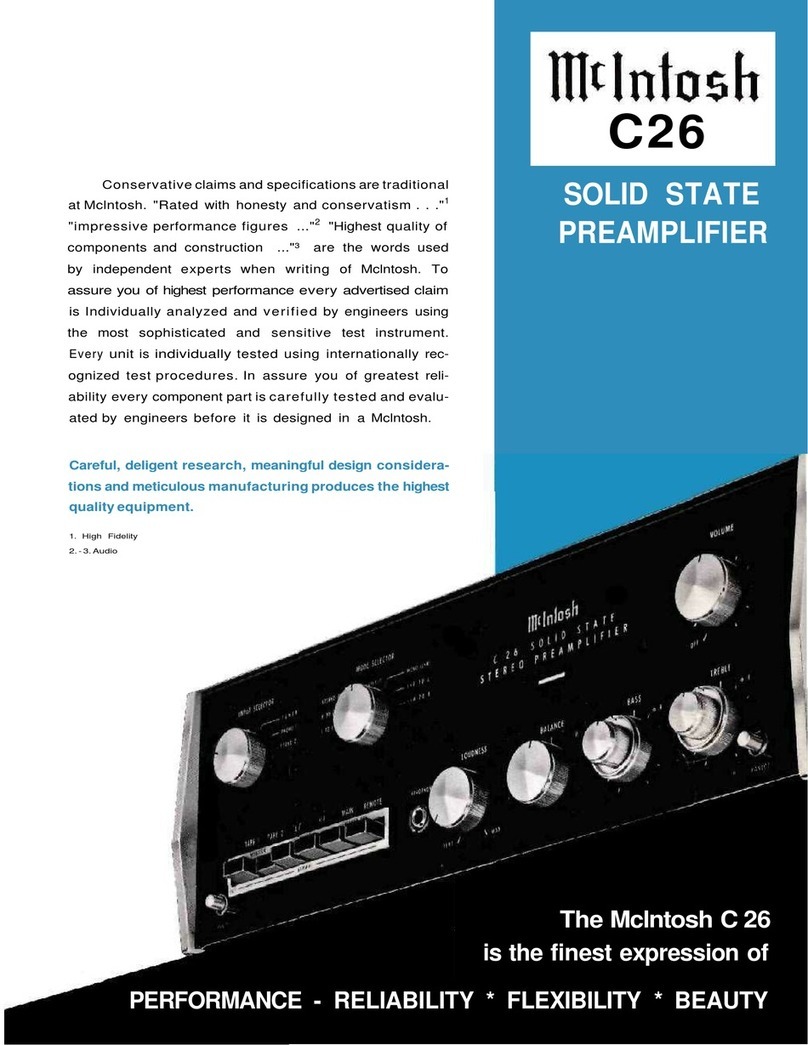 McIntosh C26 User manual