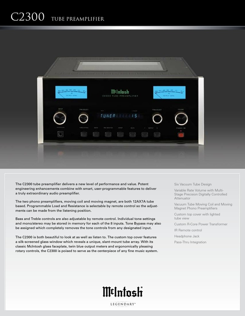 McIntosh C2300 User manual
