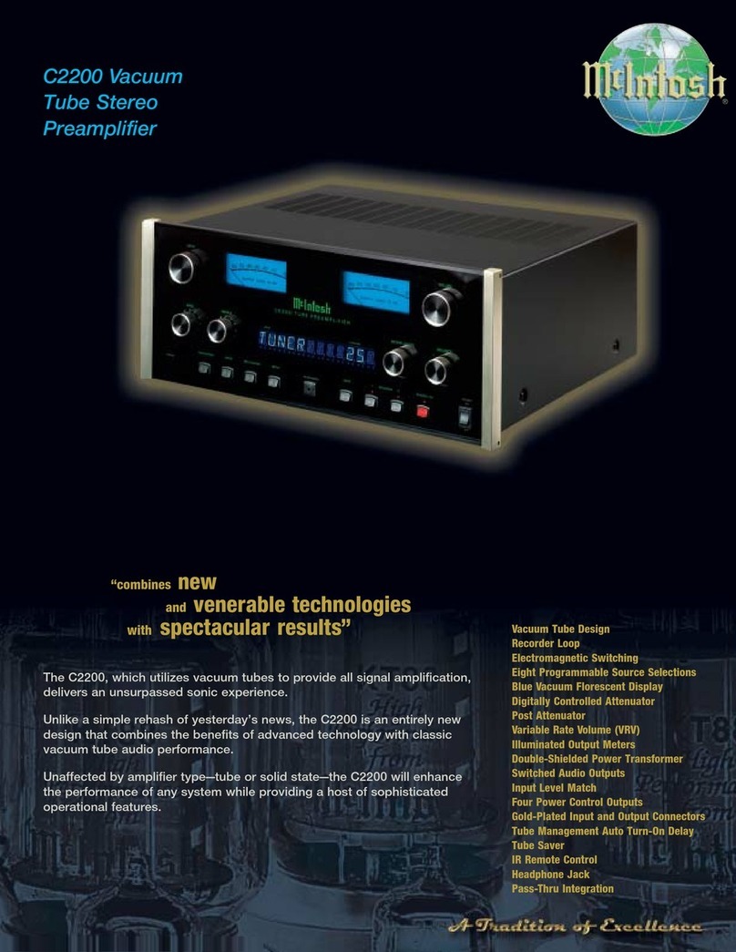 McIntosh C2200 User manual