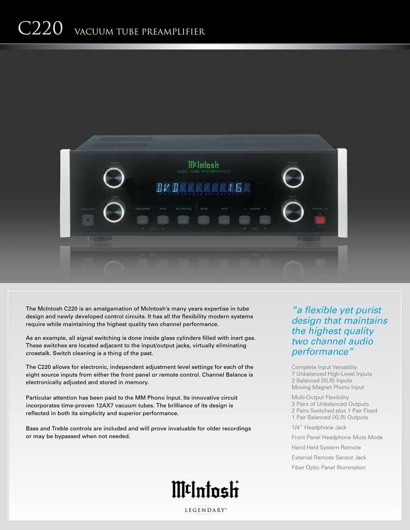 McIntosh C220 User manual