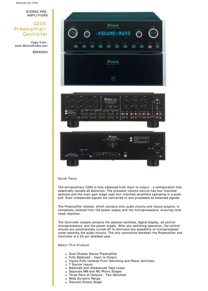 McIntosh C200 Brochure & specs