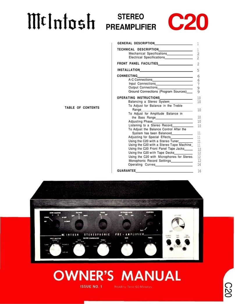 McIntosh C20 - User manual