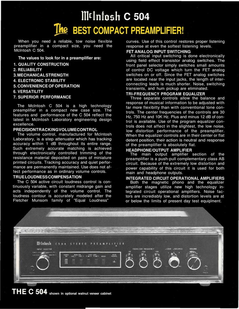 McIntosh C 504 User manual McIntosh C 504 User manual