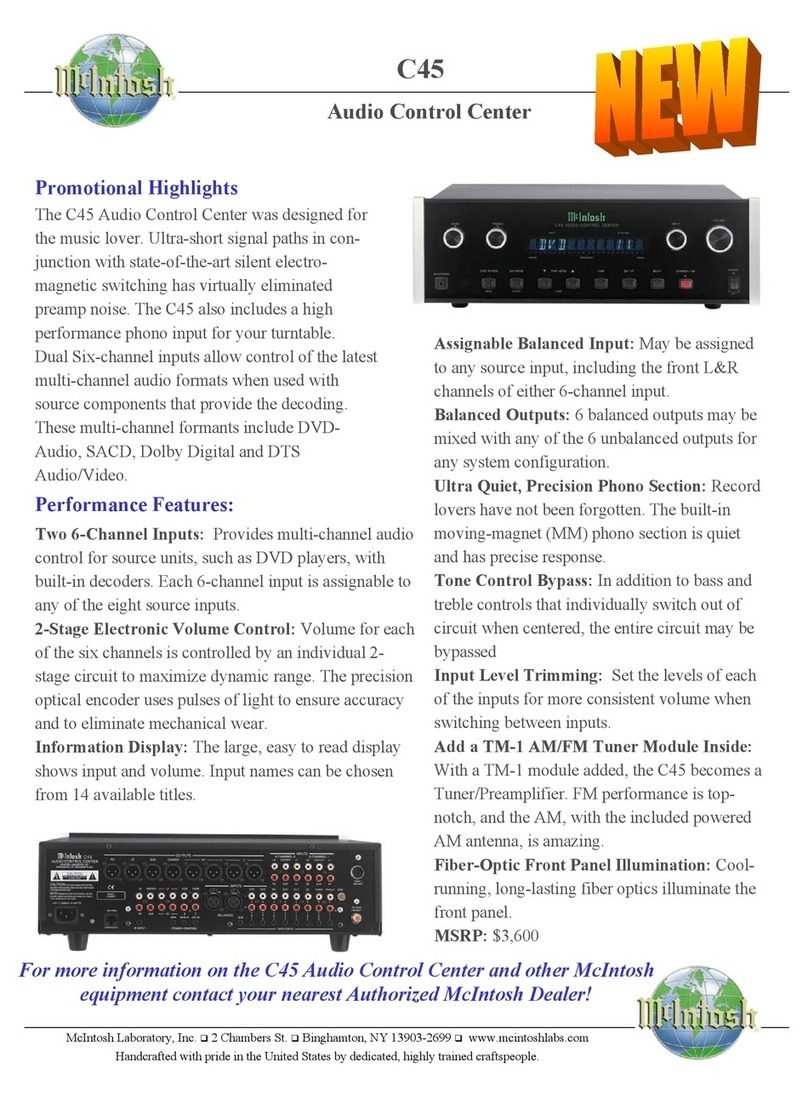 McIntosh C45 User manual McIntosh C45 User manual