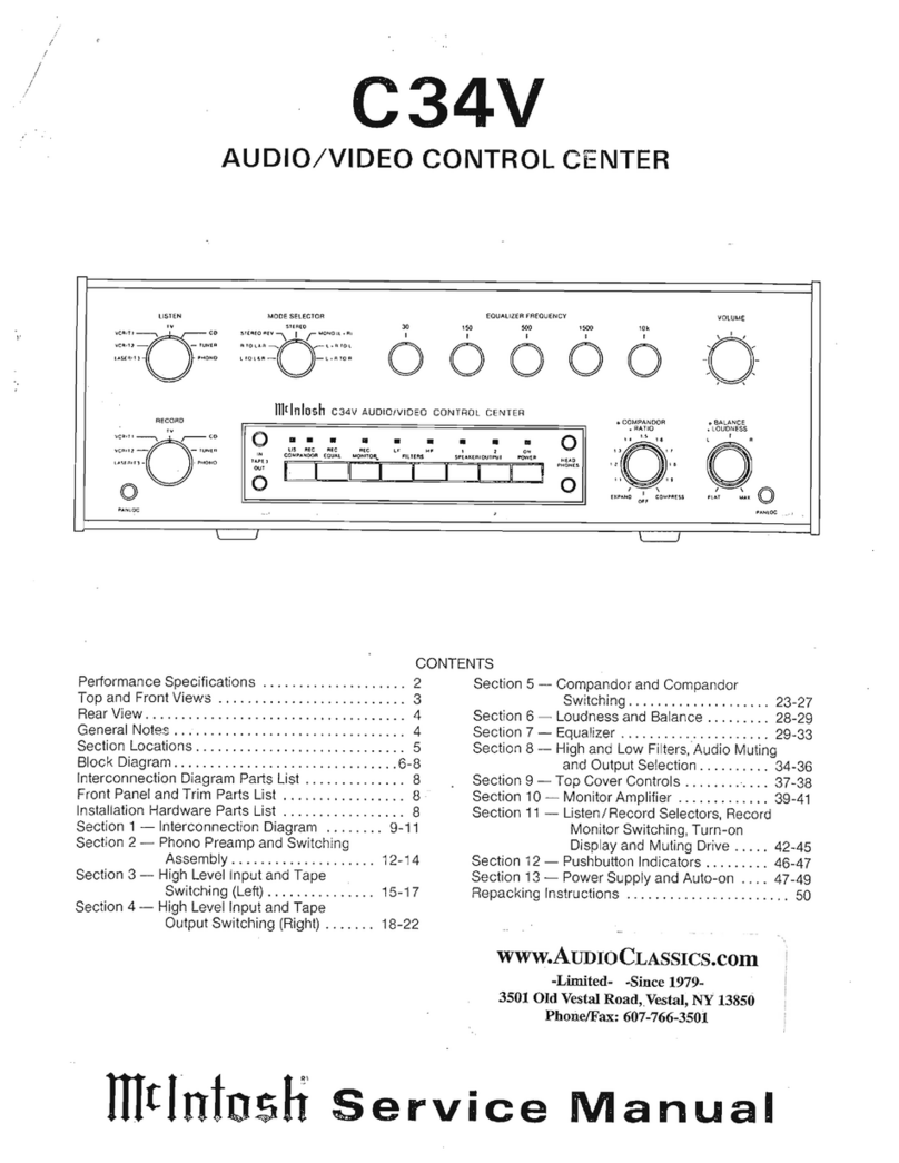 McIntosh C34V Service manual