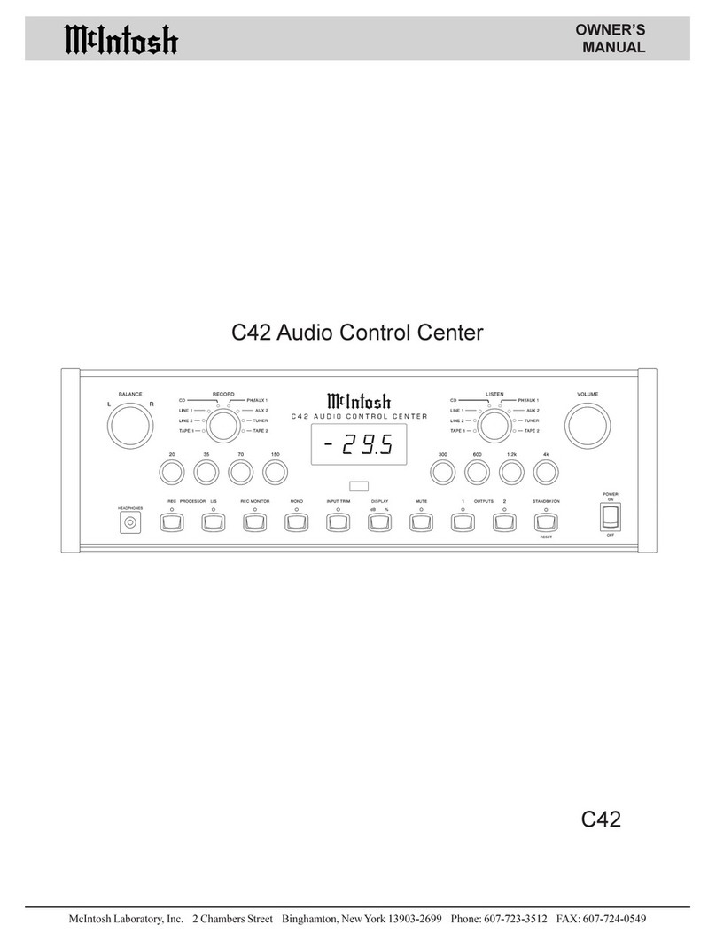 McIntosh C42 owner's manual