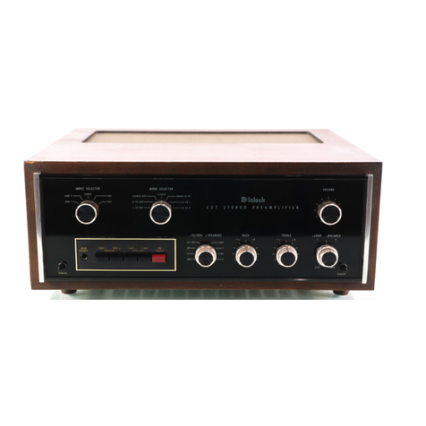 McIntosh C27 Operating and installation instructions