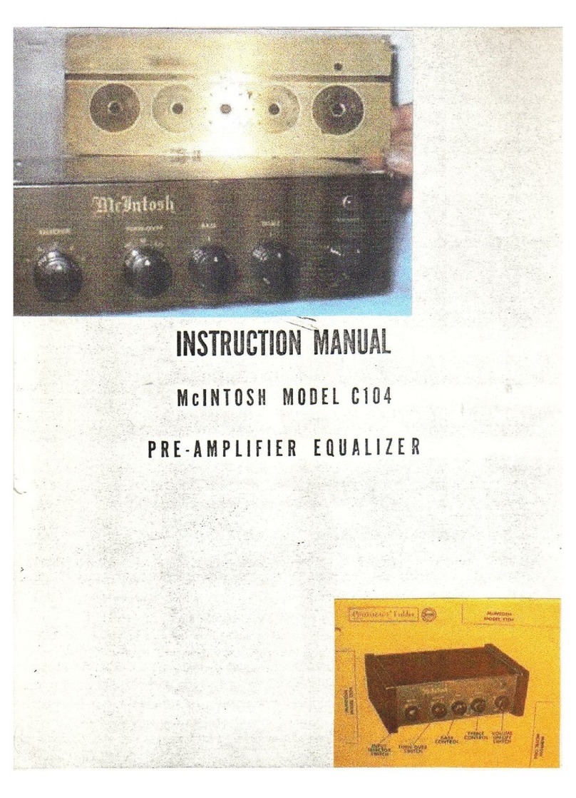 McIntosh C104 User manual