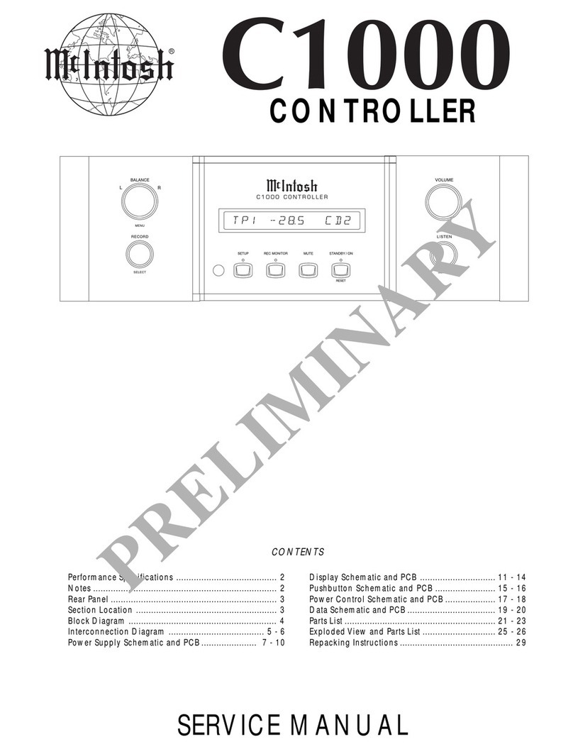 McIntosh C1000C - SERVICE Service manual