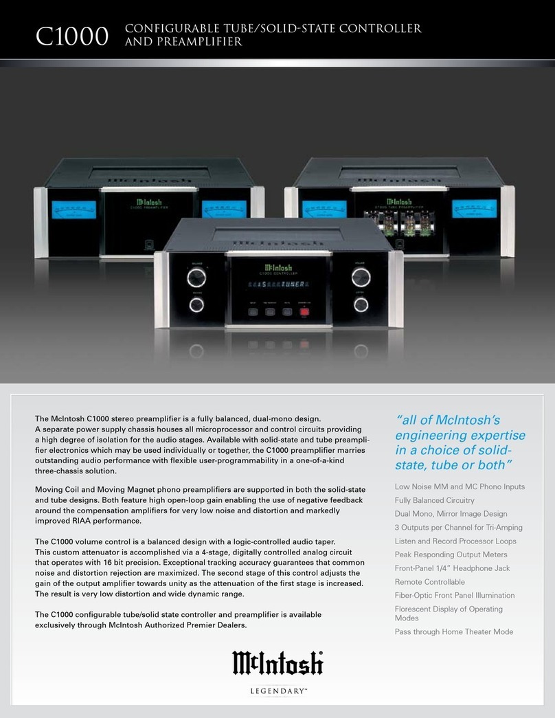 McIntosh C1000 User manual