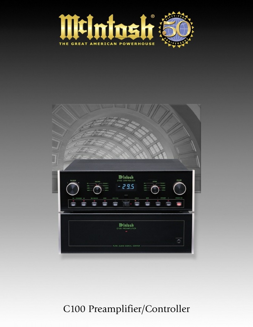 McIntosh C100 User manual
