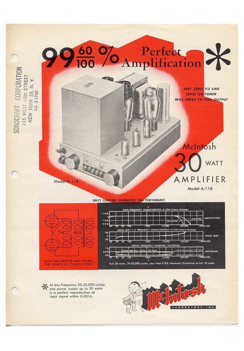 McIntosh A-116 User manual