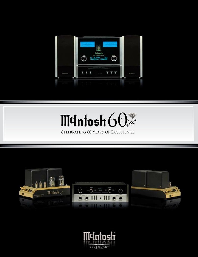 McIntosh 60TH ANNIVERSARY SYSTEM - annexe 1 User manual