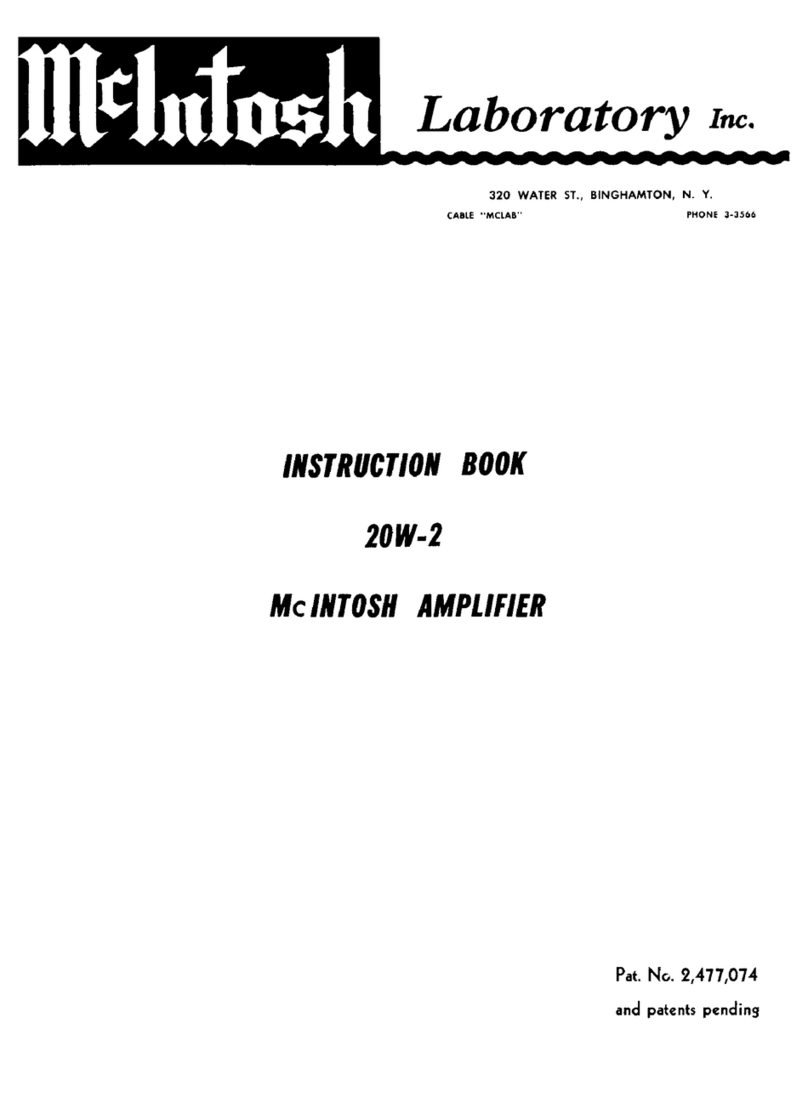 McIntosh 20W-2 User manual