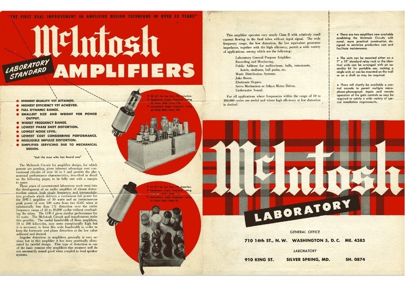 McIntosh 15-W1 User manual