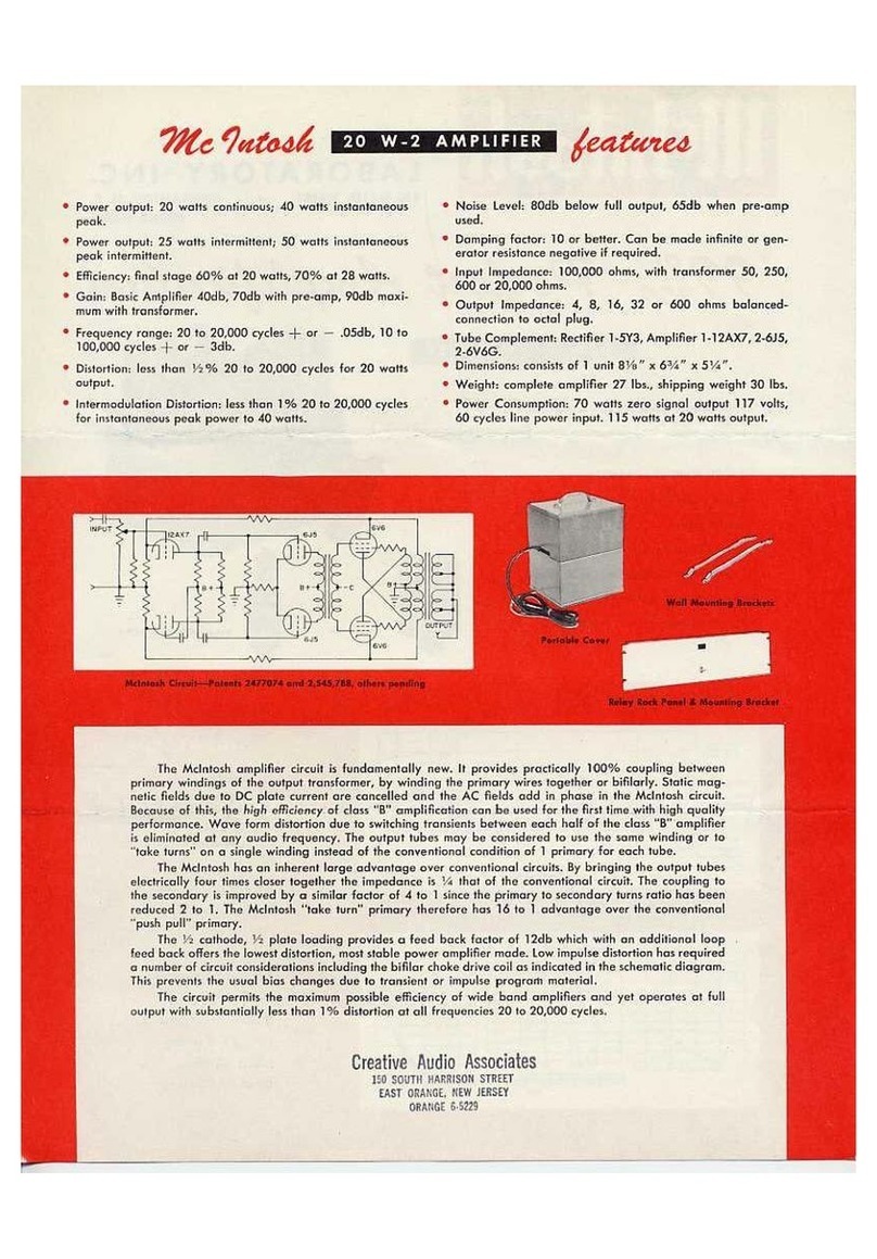 McIntosh 20W-2 User manual