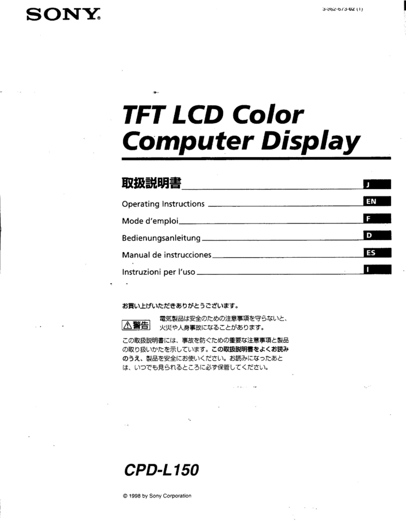 Sony Multiscan CPD-L150 User manual
