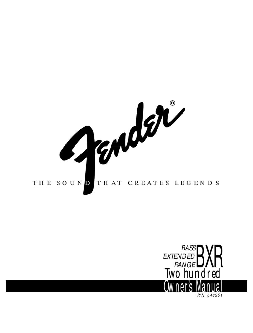 Fender BXR 200 owner's manual