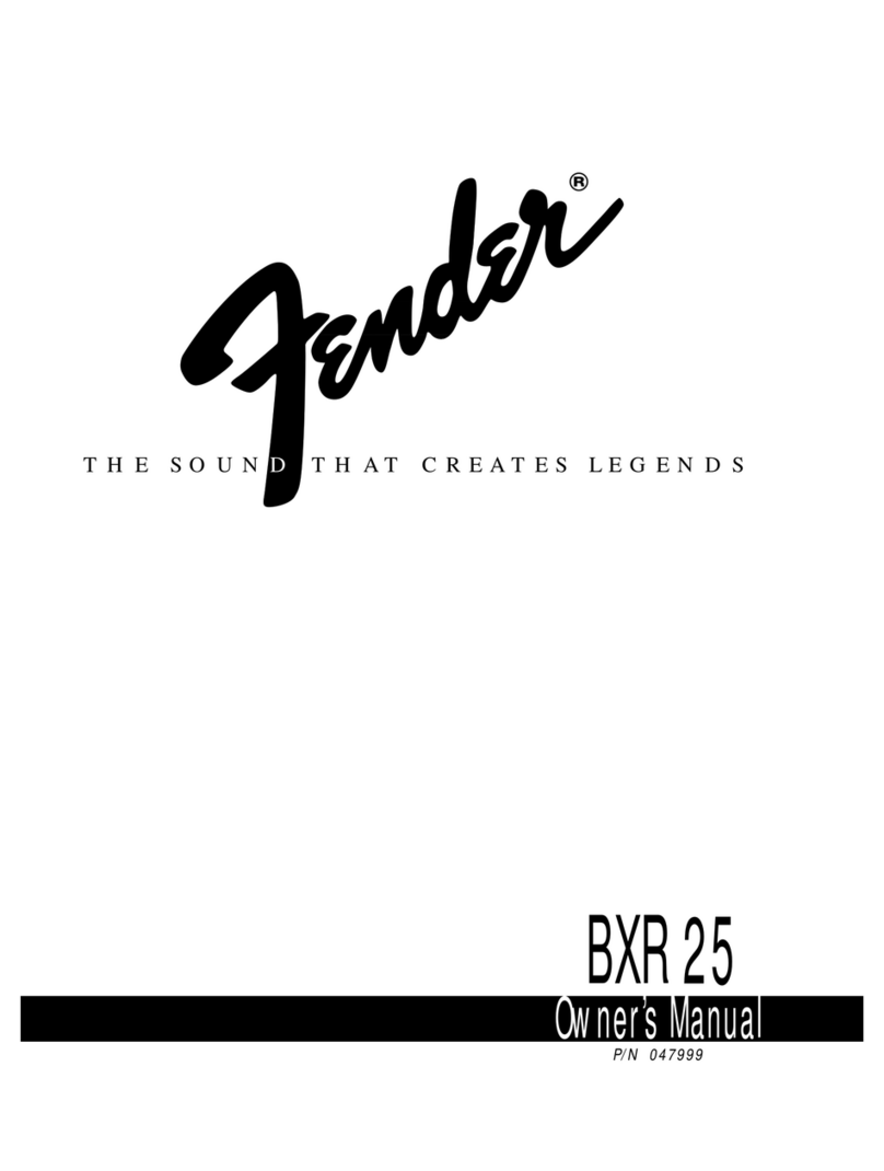 Fender BXR 25 owner's manual