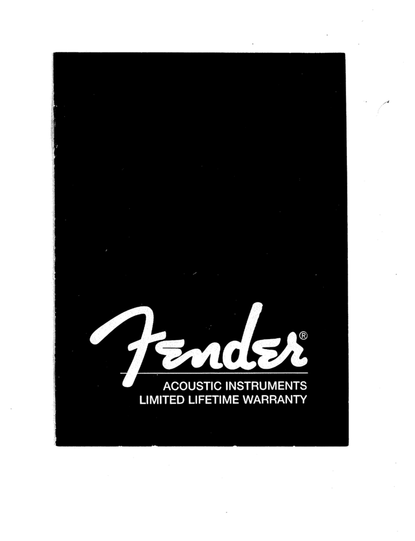 Fender ACOUSTIC INSTRUMENTS User manual