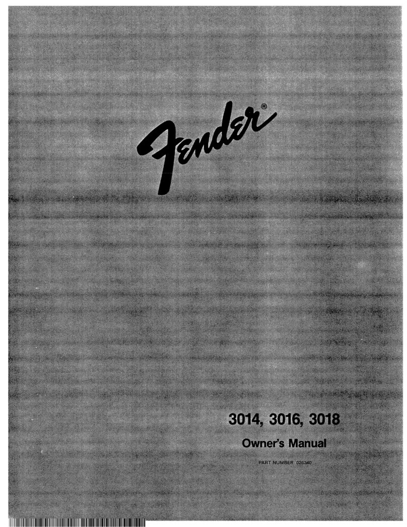 Fender 3014 POWER AMPLIFIER manual