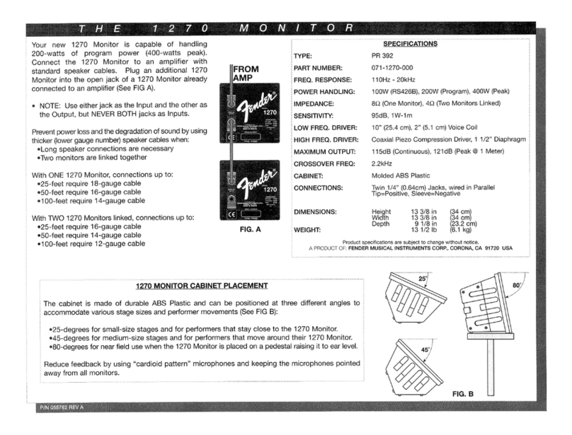 Fender PASSPORT 1270 manual