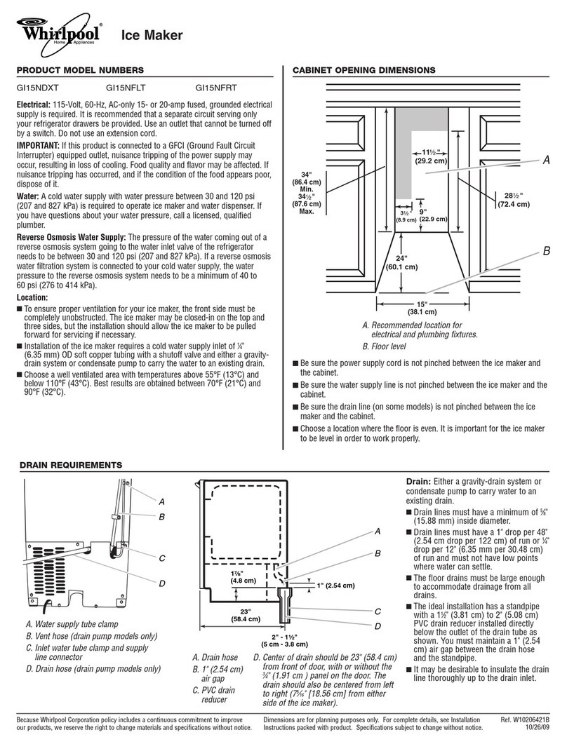Whirlpool GI15NFRT datasheet