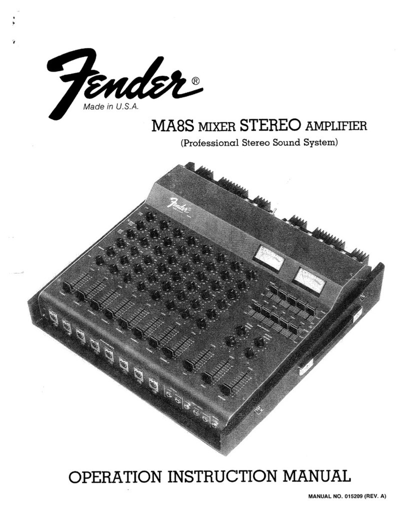 Fender MA8S MIXER manual