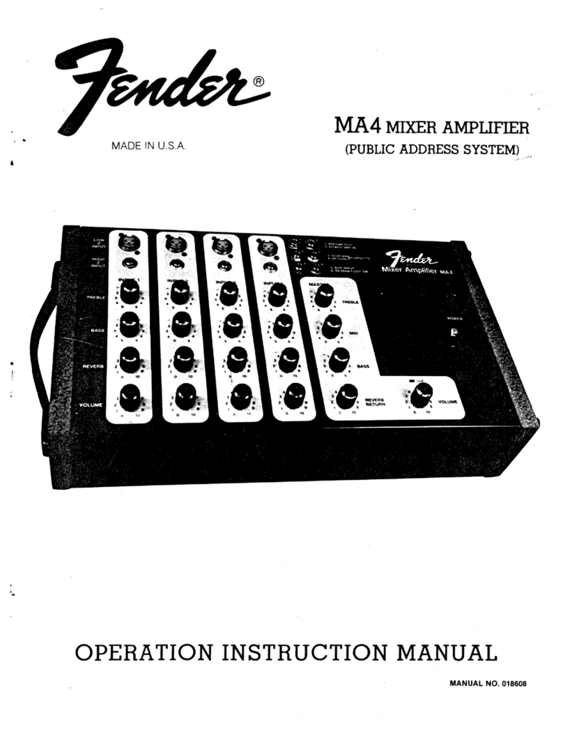Fender MA4 MIXER manual