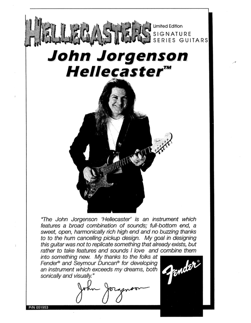 Fender HELLECASTERS JOHN JORGENSON HELLECASTER manual