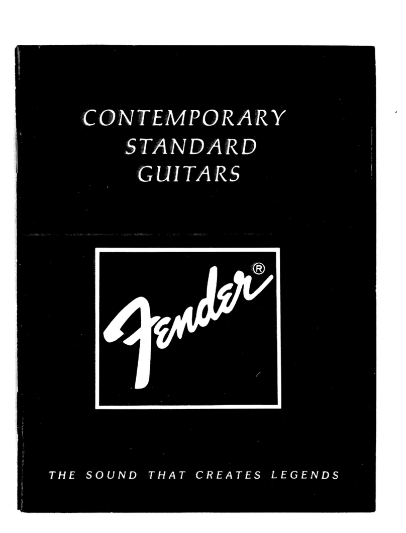 Fender CONTEMPORARY AND STANDARD GUITARS manual