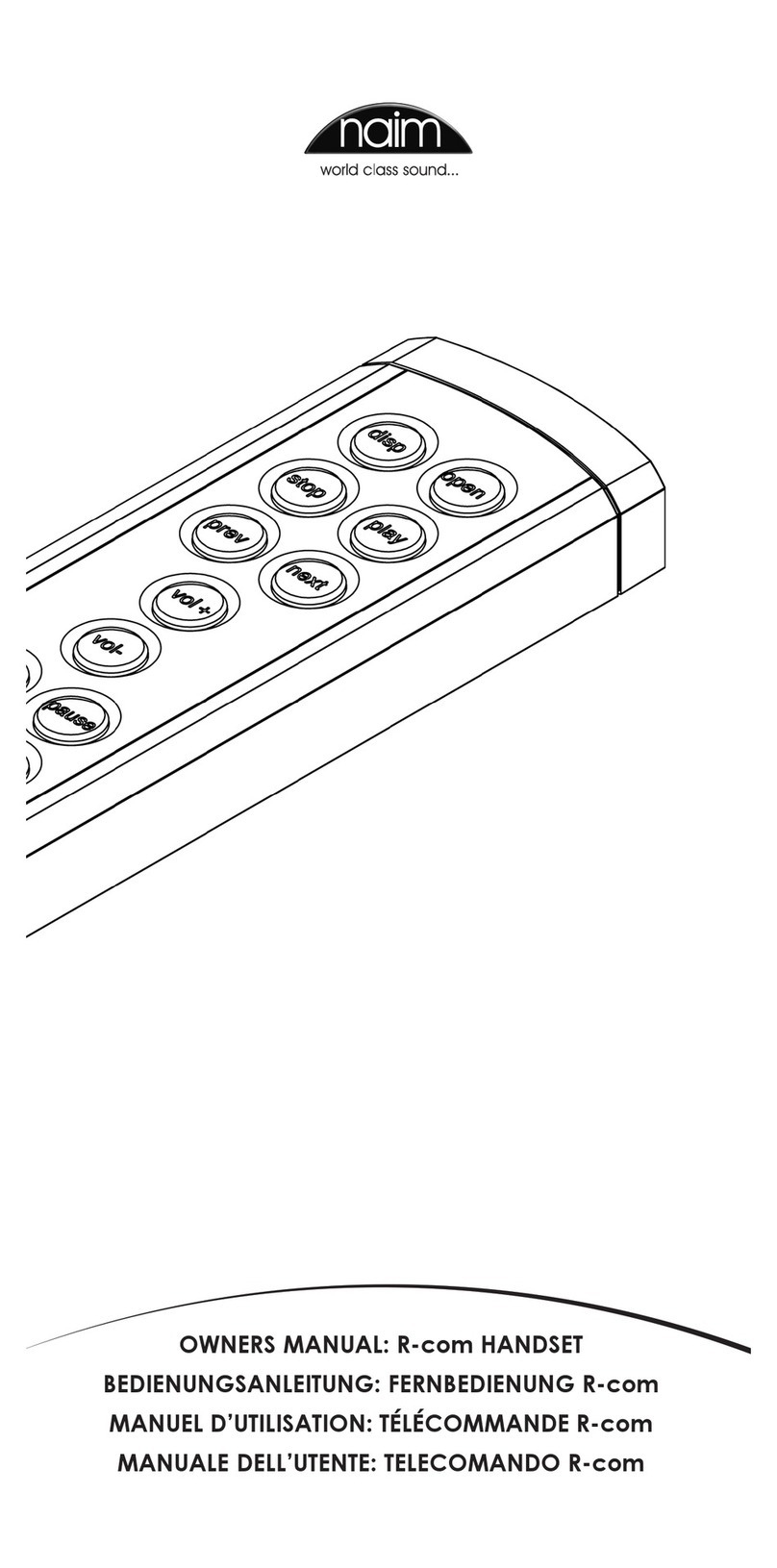 NAIM R-COM owner's manual