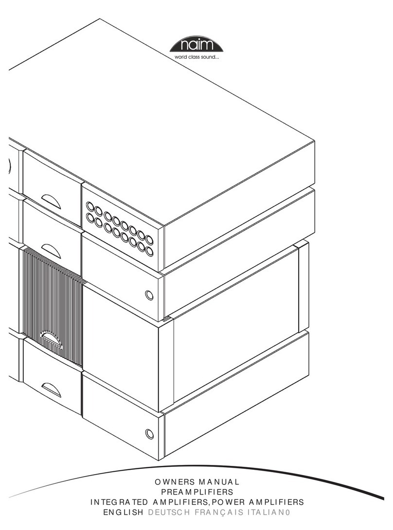 NAIM PREAMPLIFIERS manual