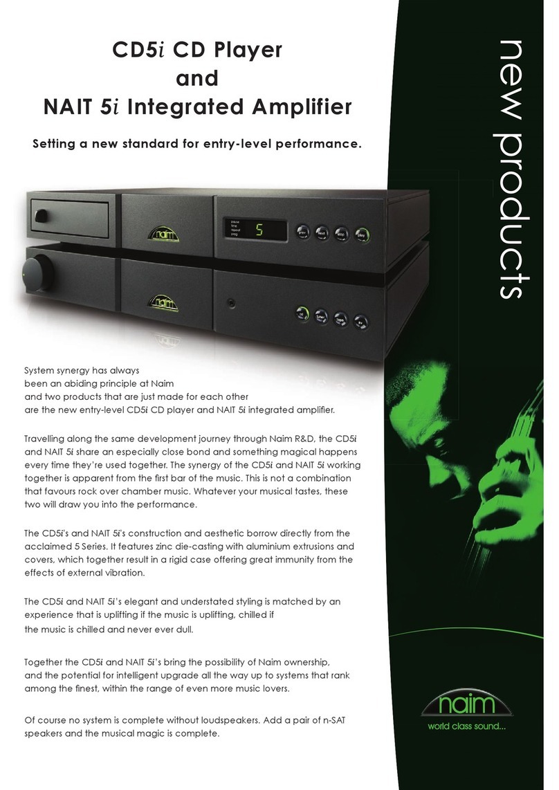 NAIM CD5I - MANUAL 2 User manual