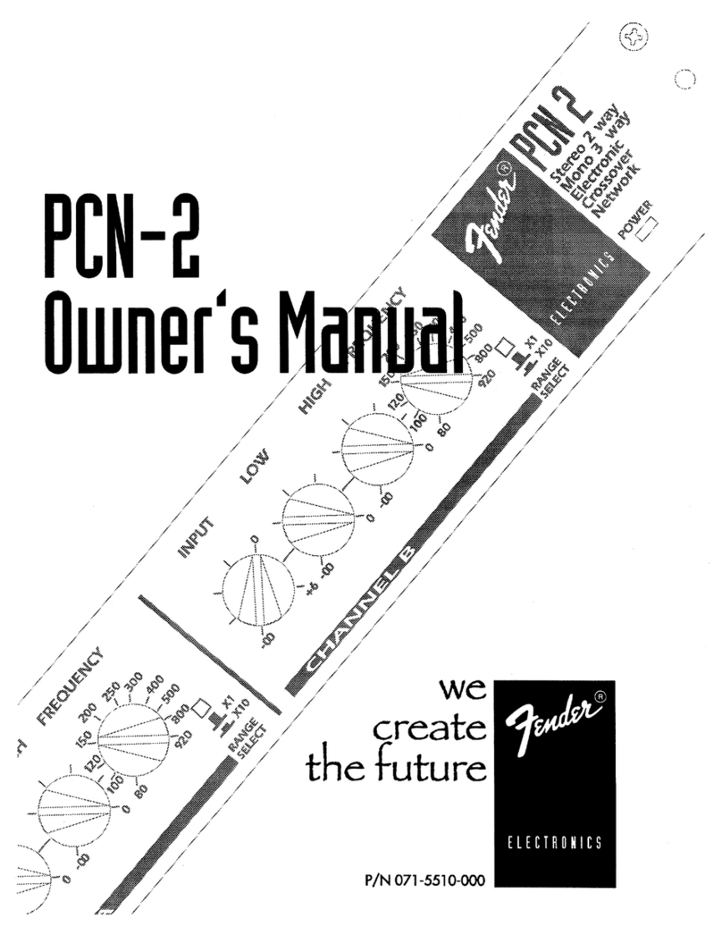 Fender PCN-2 owner's manual