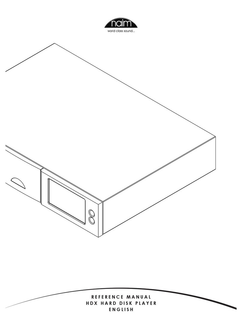 NAIM HDX - REMOTE CONTROL CODE manual