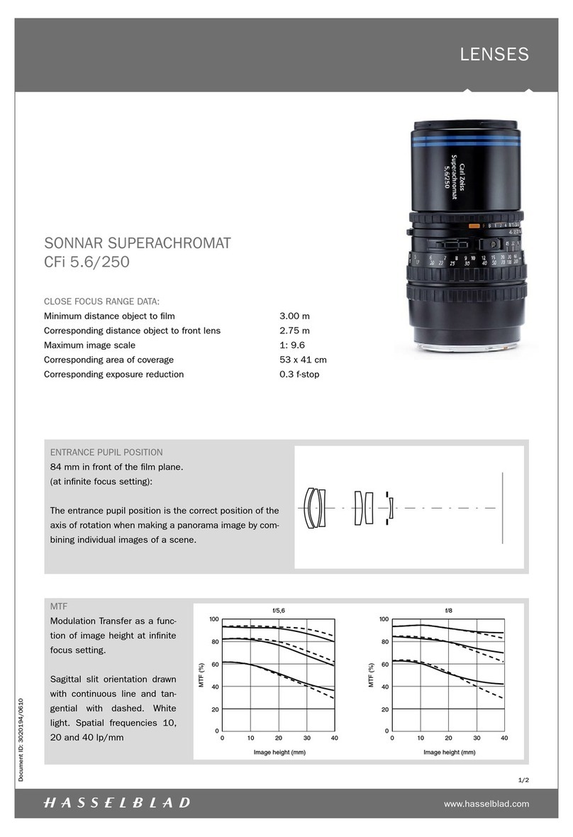 Hasselblad CFI 5.6-250 User manual Hasselblad CFI 5.6-250 User manual