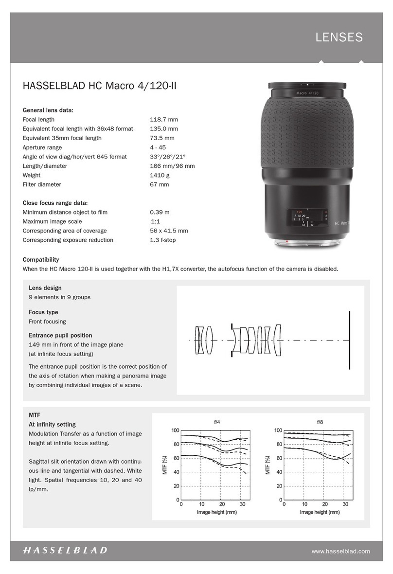 Hasselblad HC MACRO 4-120-II - DATASHEET V2 User manual