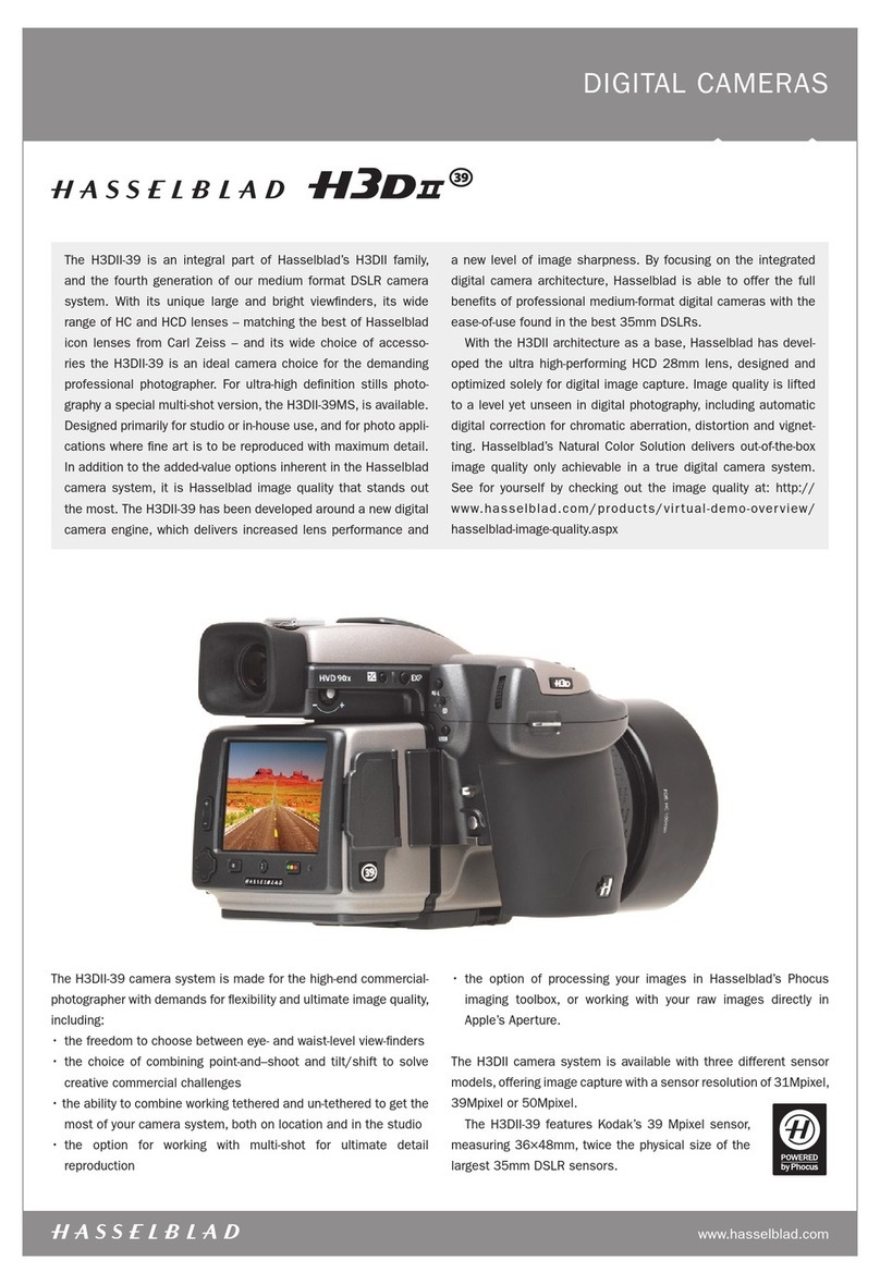 Hasselblad H3DII-39 User manual