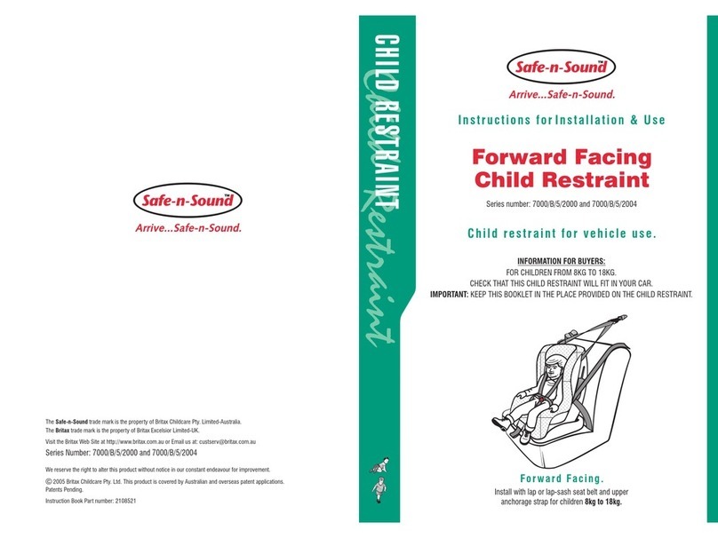 Britax FORWARD FACING CHILD RESTRAINT User manual