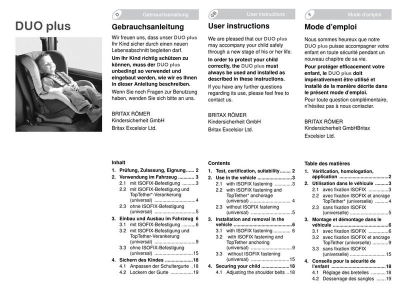 Britax DUO PLUS User manual